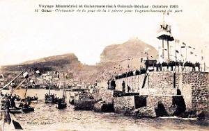 1421- Oran - Agrandissement du Port - 1ere Pierre - 1905